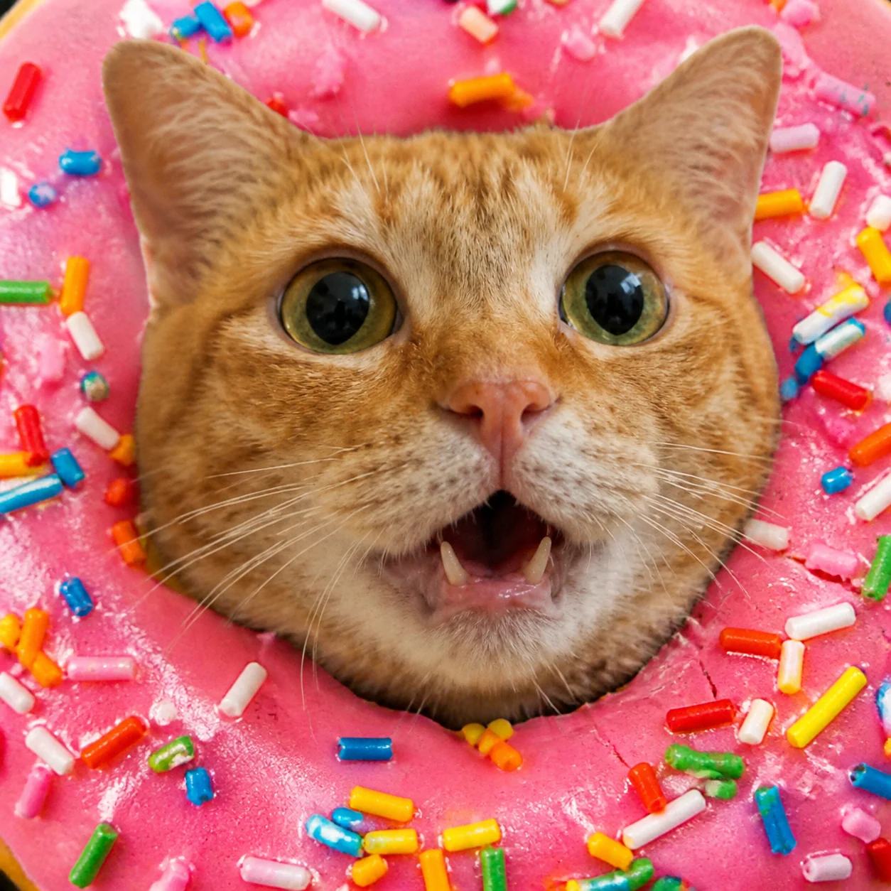 Close up of pink frosting and sprinkles
